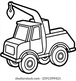 power shovel truck  vector art illustration 
