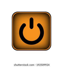 Power sign button on white background.
