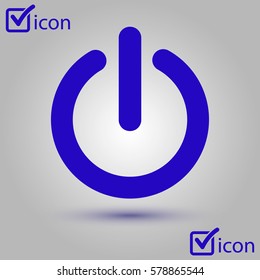 Power sign icon. Power button. Close application. Flat design style.  