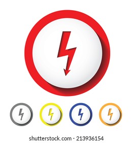 Power sign icon , electric sign icon