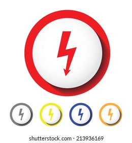 Power sign icon , electric sign icon