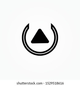 Power sign icon. Flat design style.