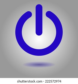 Power sign icon. Flat design style.  