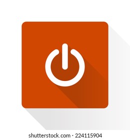 Power sign icon. Flat design style.  