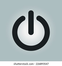Power sign icon. Flat design style.  