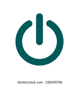 Power sign icon. Flat design style.  