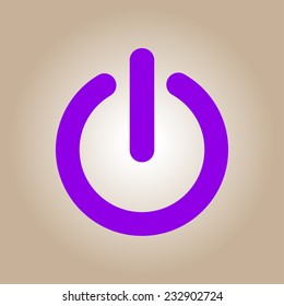 Power sign icon. Flat design style.  