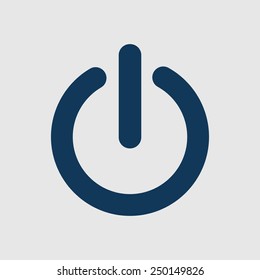 Power sign icon. Flat design style.  