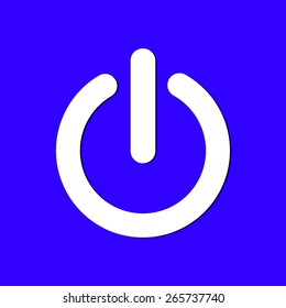 Power sign icon. Flat design style.  