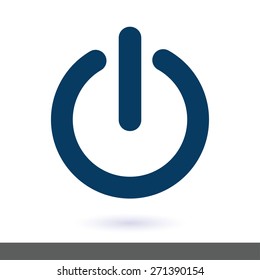 Power sign icon. Flat design style.  