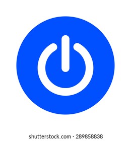Power sign icon. Flat design style.  