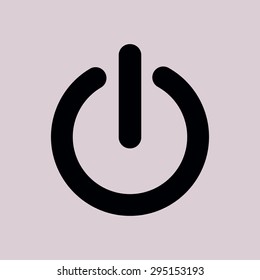 Power sign icon. Flat design style.  