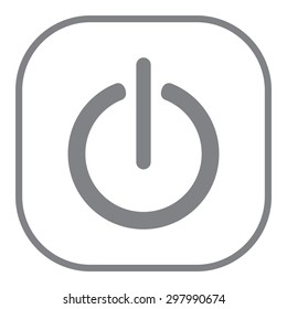 Power sign icon. Flat design style.
