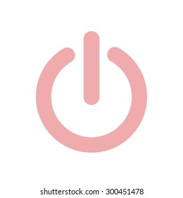 Power sign icon. Flat design style.  