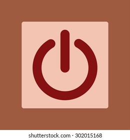 Power sign icon. Flat design style.  