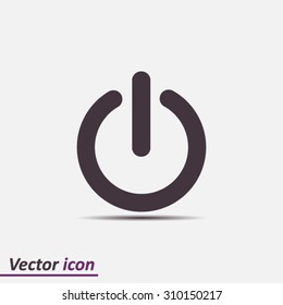 Power sign icon. Flat design style.  