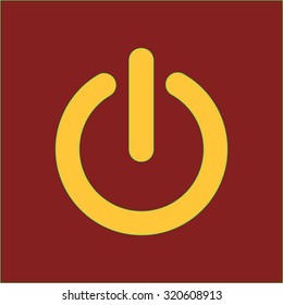 Power sign icon. Flat design style.  