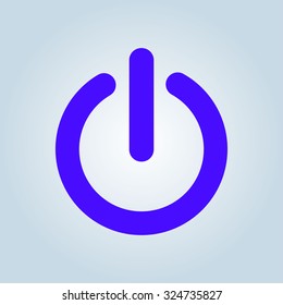 Power sign icon. Flat design style.  