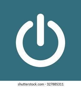 Power sign icon. Flat design style.  