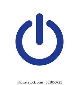 Power sign icon. Flat design style.  