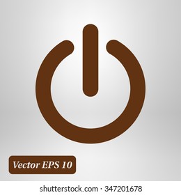 Power sign icon. Flat design style.  