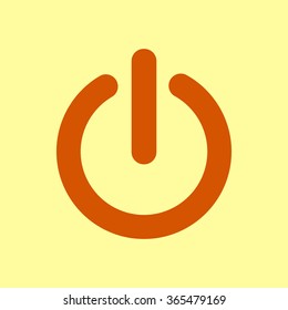 Power sign icon. Flat design style.  