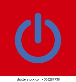 Power sign icon. Flat design style.  
