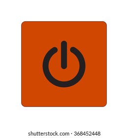 Power sign icon. Flat design style.  
