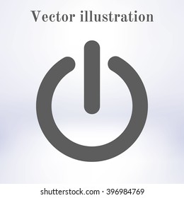 Power sign icon. Flat design style.  