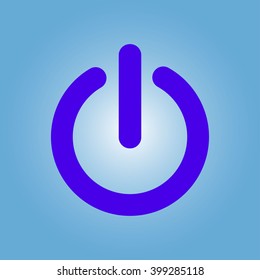 Power sign icon. Flat design style.  