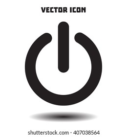 Power sign icon. Flat design style.  