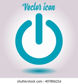 Power sign icon. Flat design style.  