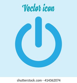 Power sign icon. Flat design style.  