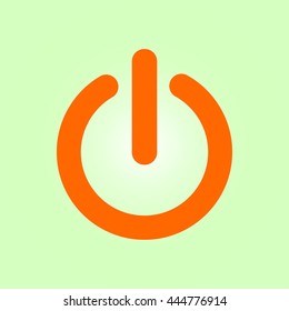 Power sign icon. Flat design style.  