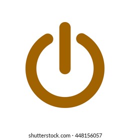 Power sign icon. Flat design style.  
