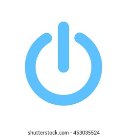 Power sign icon. Flat design style.  