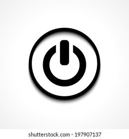 Power sign icon. Switch on symbol. Turn on energy. Flat style
