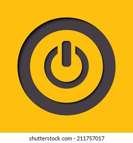 Power sign icon. Switch on symbol. Turn on energy. Flat style