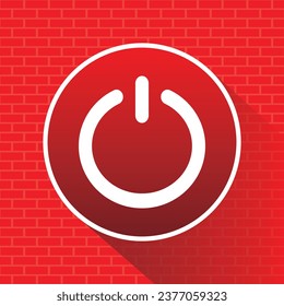 Power sign vector icon.power on off logo icon template,power on off vector element