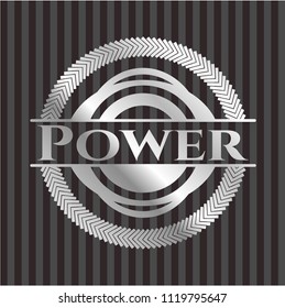 Power silver emblem