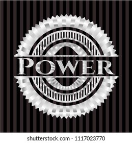 Power silver shiny emblem