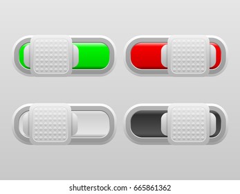 Power sliders set on a grey background.
