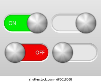Power sliders set on a grey background.