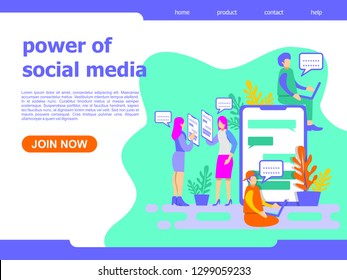 power of social media  illustration