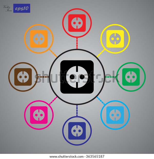 Power Socket Ac Grounding Stock Vector (Royalty Free) 363565187 ...