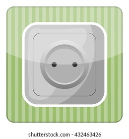Power socket colorful icon