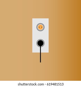 power socket flat icon.extension cord icon
