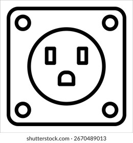 Elemento del icono del zócalo de poder para el diseño