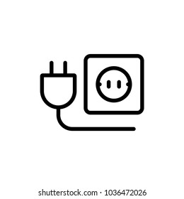 Power socket icon illustration isolated vector sign symbol