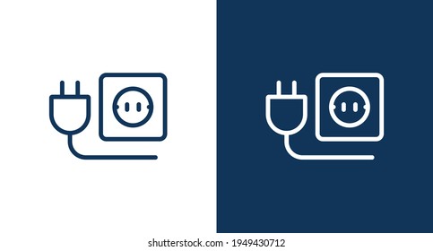 Power socket icon illustration isolated vector sign symbol